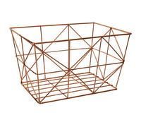 Premier Housewares Wire Basket, Copper Plated, Brown