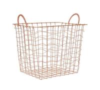 Orsina Stylish Copper Plated Basket, Functional Wireframe Basket For Kitchen, High Quality Contemporary Basket