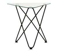 Orsina Stylish Design Butterfly Table, Stable Constructed Kitchen Side Table For Breakfast, Robust Breakfast Table in Clear Orsina Clear