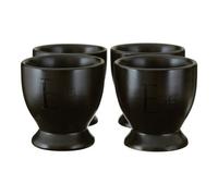 Premier Housewares Black Text Egg Cups -Set of 4