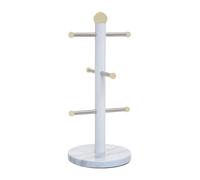 Orsina Stylish Design Six Cup Mug Tree, Efficient Mug Tree Stand, Durable Constructed Coffee Cup Tree Stand in White Orsina White