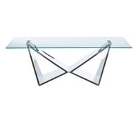 Orsina Stylish Design Wing Base Coffee Table, Wing Base Design Modern Coffee Table, Stainless Steel Legs Table