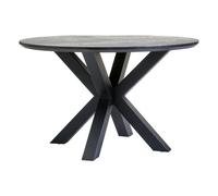 Orsina Stylish Dining Table With Black Metal Legs, Elegant Small Dining Table, Sturdy Kitchen Table For Dinner