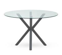 Interiors by Premier Salford Dining Table With Grey Metal Legs Premier Housewares Grey One Size