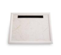 Interiors By Ph Ecru Marble Lap Tray, black