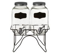 Orsina Stylish Glass Dispenser Jars, Spacious Glass Bottle With Metal Lids, Versatile Glass Jars With Metal Lids in Clear Orsina Clear