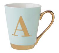 Orsina Stylish Green Frosted Deco A Letter Monogram Mug, Personalized Mug For Kitchen, Durable Mug For Breakfast Orsina Green