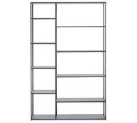 Stylish Grey Metal Multi Shelf Unit, Practical Design Corner Shelf Unit, Multi Level Narrow Shelving Unit Premier Housewares Grey One Size