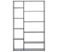 Orsina Stylish Grey Metal Multi Shelf Unit, Practical Design Corner Shelf Unit, Multi Level Narrow Shelving Unit Orsina Grey