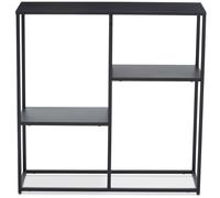 Orsina Stylish Grey Metal Multi Shelf Unit, Practical Design Corner Shelf Unit, Multi Level Narrow Shelving Unit in Black Orsina Black
