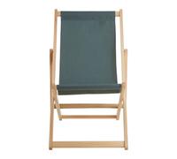 Orsina Stylish Khaki Deck Chair, Ethically Sourced Deck Chair, Sling Design Lawn Chair, Adjustable Garden Chair