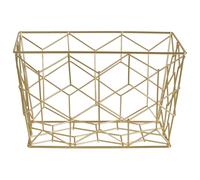 Orsina Stylish Matte Gold Storage Basket, Functional Design Storage Basket For Kitchen, Durable Decorative Basket