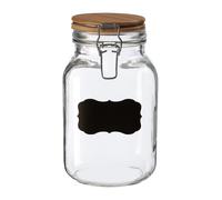 Orsina Stylish Medium Storage Jar with Pine Wood Lid, Durable Glass Jar With Lid, Versatile Airtight Storage Jar in Clear Orsina Clear