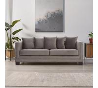 Orsina Stylish Minimalist 3 Seat Viola Grey Sofa, Versatile Design Mid Century Sofa For Livingroom, Sleek Sofa