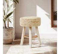 Orsina Stylish Natural Corn Rope Stool, Durable Kitchen Stool For Bedroom, Versatile Design Stool For Guests