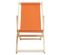 Orsina Stylish Orange Deck Chair, Ethically Sourced Deck Chair, Sling Design Lawn Chair, Adjustable Garden Chair