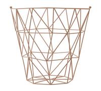 Orsina Stylish Copper Finish Storage Basket, Functional Storage Basket For Kitchen, Durable Decorative Basket in Pink Orsina Pink