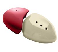 Orsina Stylish Red And Cream Salt And Pepper Set, Pebble Design Salt And Pepper Set, Durable Salt And Pepper Set
