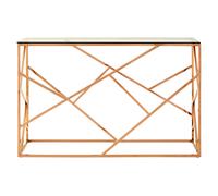 Orsina Stylish Rose Gold Geometric Console Table, Versatile Hallway Table, Easily Maintained Living Room Table Orsina Gold