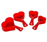 Premier Housewares 4 Piece Red Love Heart Shaped Measuring Spoon Set Cups and Mls Premier