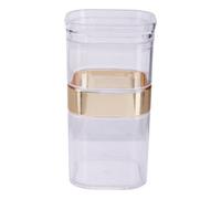 Orsina Stylish Square Stoarge Jar 800 Ml, Durable Plastic Jar With Lid For Kitchen Counter, Versatile Storage Jar
