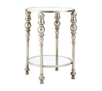 Orsina Stylish Two Tier Side Table, Stable Constructed Kitchen Side Table For Breakfast, Robust Breakfast Table in Silver Orsina Silver