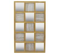 Orsina Stylish Wall Mirror, Wall Mirror with Check Design, Chic Wall Mirror For Modern Home Decor in Gold Orsina Gold