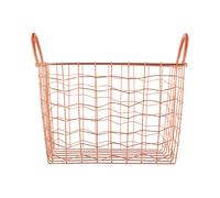 Vertex Wire Basket with Handles Copper Plated, Copper