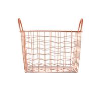 Vertex Wire Basket with Handles Copper Plated, Copper