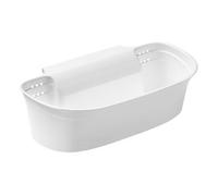 Orsina Stylish White Mini Scrap Bin 2.2Ltr,food Waste Container For Kitchen,compact Plastic Compost Storage