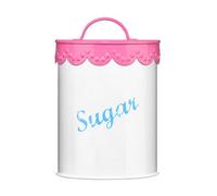 Orsina Sugar Canister With Pink Lace - Single Canister