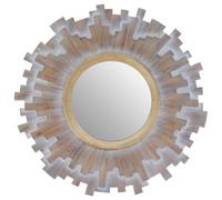 Orsina Sunburst Multilevel Wooden Wall Mirror