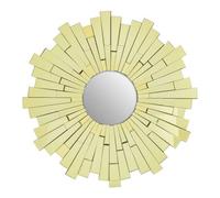 Orsina Sunburst Wall Mirror With Tapered Glass, Modern Home Décor Accent, Statement Mirror With Geometric Frame