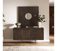 Orsina Suri Wall Mirror in Brown Orsina Brown