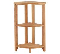 Premier Housewares Shelving Unit / Wooden Corner Shelf Unit / Bathroom Shelf / Plant Stand - 3 Tier