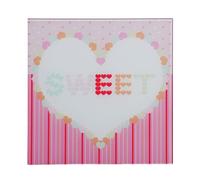 Orsina Sweet Text Printed Glass Art