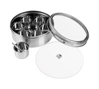 Spice Container Seven Piece Stainless Steel Set