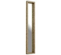 Orsina Tall Black Wall Mirror With Shell Mosaic Inlay, Rectangular Decorative Mirror For Hallway Or Bedroom