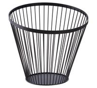 Premier Houseware Tall Oblique Basket With Matte Black Frame/Flat Metallic Base Picnic Basket For Bread/Minimal Accent Hamper Baskets For Gifts/Matte Black Basket Dimensions W28 x D28 x H26cm.