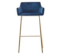 Orsina Tamzin Blue Velvet Low Back Bar Chair
