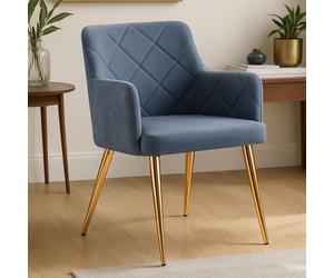 Orsina Tamzin Velvet Angular Dining Chair in Dark Grey Orsina Dark Grey