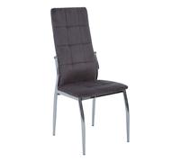 Orsina Tamzin Velvet High Back Dining Chair in Grey Orsina Grey