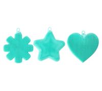 Orsina Teal Silicone Dish Scrubbers, Non-Stick Cleaning Tool With Bristles, Kitchen Tools With Three Unique Shapes in Blue Orsina Blue