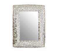 Orsina Templar Rectangular Wall Mirror in Silver Orsina Silver