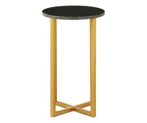 Orsina Templar Small Marble And Iron Side Table