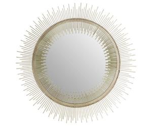 Orsina Templar Spoke Pewter Finish Wall Mirror