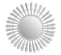 Orsina Templar Sunburst Effect Wall Mirror in Silver Orsina Silver