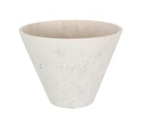 Premier Housewares White Polyresin Round Edged Vase
