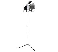 Orsina Theatre-Style Tripod Floor Standing Lamp, Black & Chrome Lamp With Adjustable Brackets, Standard Floor Lamp