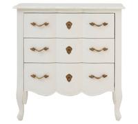 Orsina Three Drawer White Storage Chest